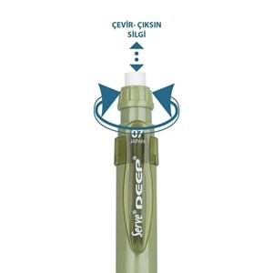 Serve Deep Toprak Serisi Versatil Uçlu Kalem 0.7 mm Yaprak Yeşili