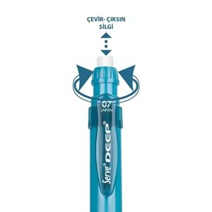 Serve Deep Versatil Kalem Toprak Serisi 0.7 mm Okyanus Mavi