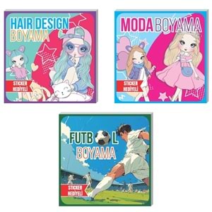 Lilamor Stickerlı Karışık Boyama Kitabı 22x22 cm 48 Syf.