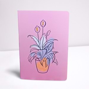 Lilamor Tel Dikiş A5 Çizgili Defter Çiçek 80 Syf