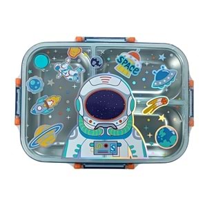 Vest Astronot 2 Şeffaf Kapaklı Çelik Beslenme Kabı VST-BES0021