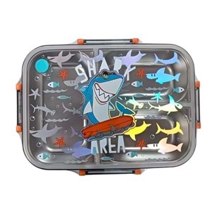 Vest Köpek Balığı Şeffaf Kapaklı Çelik Beslenme Kabı VST-BES0012