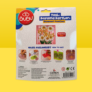 Taşlı Boyama Kartları Papatya