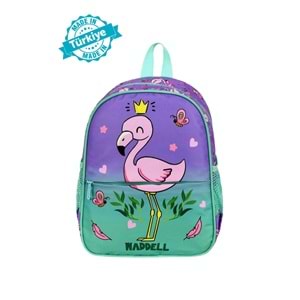 Waddell Yeşil Flamingo Desenli Anaokulu Sırt Çantası 24106