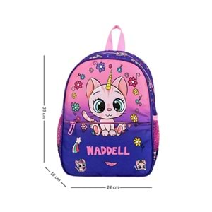 Waddell Mor Kedi Desenli Anaokulu Sırt Çantası 24109