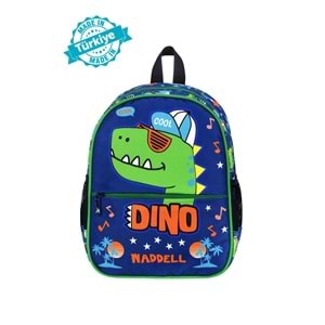 Waddell Lacivert Dino Desenli Anaokulu Sırt Çantası 24113