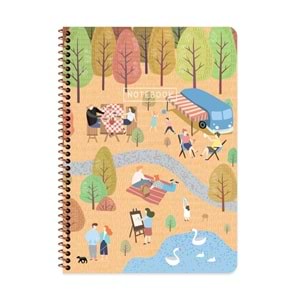 Keskin Color Karton Kp. Spr. Mevsimler A4 80 Yp. Stickerlı Çizgili Defter