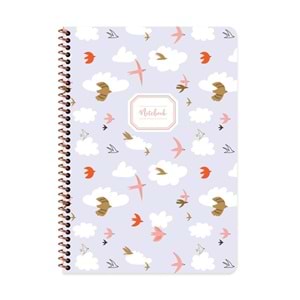 Keskin Color Karton Kp. Spr. Hayvanlar A4 80 Yp. Stickerlı Çizgili Defter