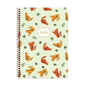 Keskin Color Karton Kp. Spr. Hayvanlar A4 80 Yp. Stickerlı Çizgili Defter