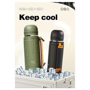 Shotay Durable Çelik Termos Matara 1500 ml. ST-8256 (3 Asorti)