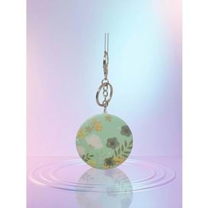 Gıpta Yuvarlak Ayna Anahtarlıklı Big Flower K9918