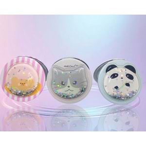 Gıpta Yuvarlak Ayna Kabartmalı Kapak Cute Pufi K9901