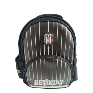 Me Çanta Beşiktaş İnce Çubuk Desenli Suni Deri Okul Çantası 25352