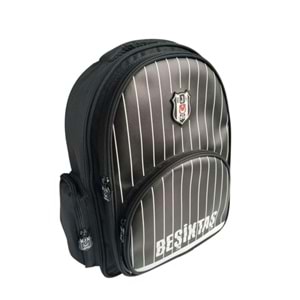 Me Çanta Beşiktaş İnce Çubuk Desenli Suni Deri Okul Çantası 25352