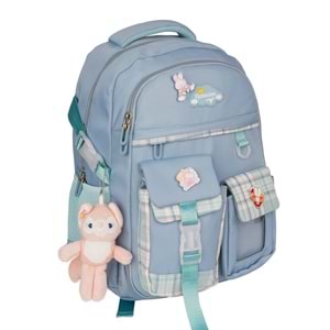 Relaxion Kore Tarzı Kız Okul Çantası Mavi 1450