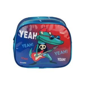 Relaxion Kabartmalı Timsah Figürlü İlkokul Çantası Beslenme+Kalemlik 1370