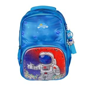 Relaxion Kabartmalı Astronot Figürlü İlkokul Çantası Beslenme+Kalemlik 1370