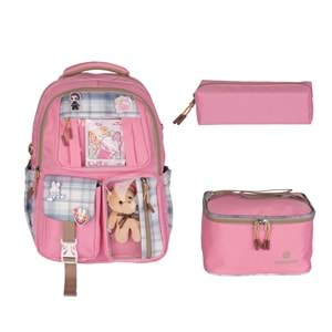 Relaxion Kore Tarzı İlkokul Çantası Beslenme+Kalemlik 1395