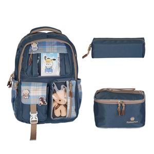 Relaxion Kore Tarzı İlkokul Çantası Beslenme+Kalemlik 1395