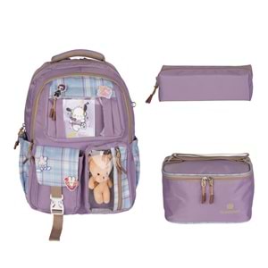 Relaxion Kore Tarzı İlkokul Çantası Beslenme+Kalemlik 1395