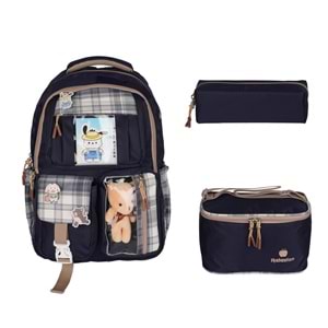 Relaxion Kore Tarzı İlkokul Çantası Beslenme+Kalemlik 1395