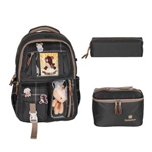 Relaxion Kore Tarzı İlkokul Çantası Beslenme+Kalemlik 1395