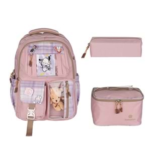 Relaxion Kore Tarzı İlkokul Çantası Beslenme+Kalemlik 1395