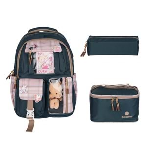 Relaxion Kore Tarzı İlkokul Çantası Beslenme+Kalemlik 1395