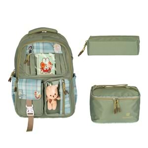 Relaxion Kore Tarzı İlkokul Çantası Beslenme+Kalemlik 1395