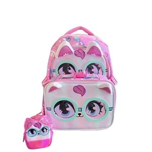 Dream Vest Gözlüklü Kedi 3 Lü Çanta Seti (SET0013)