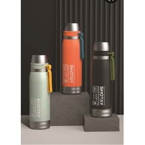 Shotay Travel Çelik Termos Matara 600 ml. SHT-ST-8270 (ASORTİ)