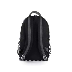 United Colors of Benetton Çift Bölmeli Okul Sırt Çantası Kareli Siyah 03780