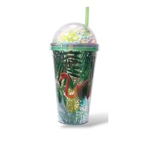 Figürlü Pipetli Bardak 450 ml. TGB405B