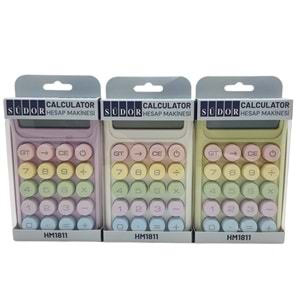 Südor Hesap Makinesi Pastel Renkler HM1811