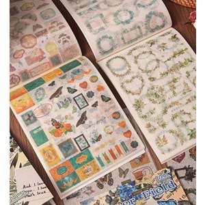 Moonlight Gray Sticker Defteri 24 Sayfa