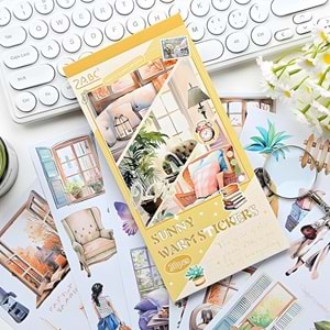 Puslu Anılar Günışığı Sticker Defteri 20 Sayfa