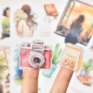 Puslu Anılar Günışığı Sticker Defteri 20 Sayfa