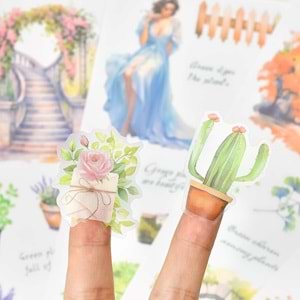 Puslu Anılar Zümrüt Sticker Defteri 20 Sayfa