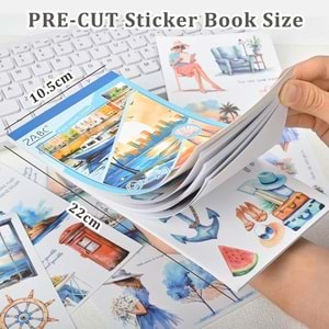 Puslu Anılar Okyanus Sticker Defteri 20 Sayfa