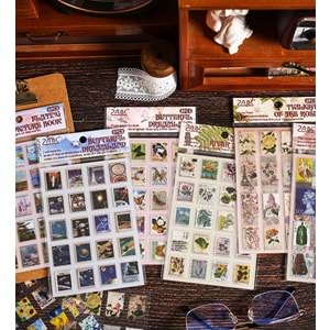 Plastik Pul Sticker 8 Sayfa BM-1776