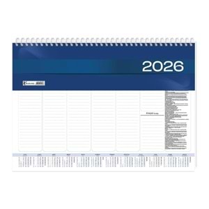 Keskin Color 2026 Haftalık Masa Sümeni Spiralli 28x40 cm