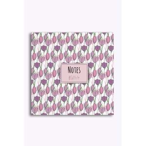 My Mia Art Pembe Lale Kenar Baskılı Defter, 16x16 cm