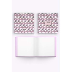 My Mia Art Pembe Lale Kenar Baskılı Defter, 16x16 cm