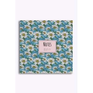 My Mia Art Beyaz Papatya Kenar Baskılı Defter, 16x16 cm