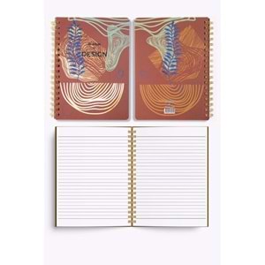 Denden Redactar Kırmızı Spiralli Defter, 17x24 cm