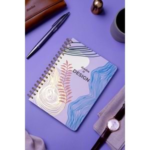 Denden Redactar Mor Spiralli Defter, 17x24 cm