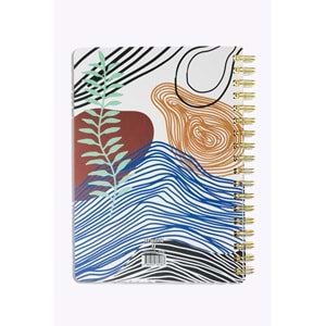 Denden Redactar Beyaz Spiralli Defter, 17x24 cm