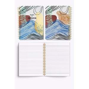 Denden Redactar Beyaz Spiralli Defter, 17x24 cm