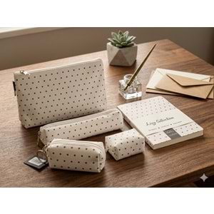 Liz Hediyelik Seti Daily Notes Defter+Kalemlik+Makyaj Çantası+Küçük Cüzdan WBSET-1