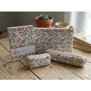 Liz Hediyelik Seti Daily Not Defteri+Kalemlik+Makyaj Çantası+Küçük Cüzdan FORSET-1